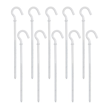 Lot de 10 Pitons L95 mm Blanc Lot de 10 Pitons L95 mm Blanc
