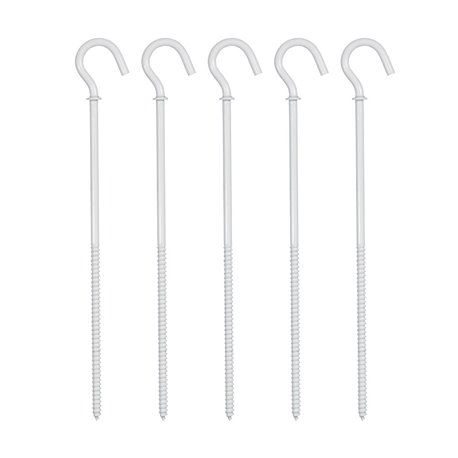 Lot de 5 Pitons L120 mm Blanc Lot de 5 Pitons L120 mm Blanc