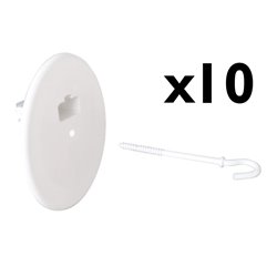 Lot de 10 Kits couvercle + piton Tangentielle 80 mm