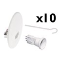 Lot de 10 Kits couvercle + piton Tangentielle 80 mm + douille E27