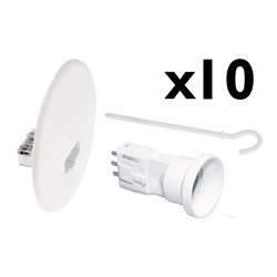 Lot de 10 Kits couvercle + piton Tangentielle 95 mm + douille E27