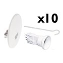 Lot de 10 Kits couvercle + piton Tangentielle 95 mm + douille E27