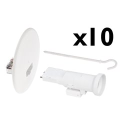Lot de 10 Kits couvercle + piton Tangentielle 120 mm + douille E27