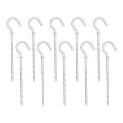 Lot de 10 Pitons L60 mm Blanc