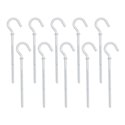 Lot de 10 Pitons L60 mm Blanc