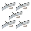 Lot de 5 Accessoires de fixation luminaire Métallique 80 mm + piton
