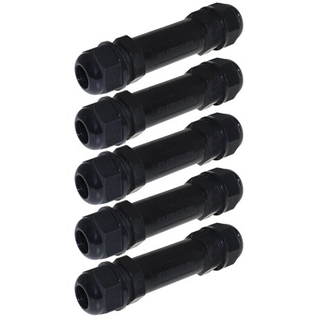 Lot de 5 Connexions étanches Droites pour 3G1.5 à 3G4mm²