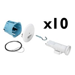 Lot de 10 points de centre Ø67/68 mm avec douille DCL et système d'arrimage