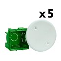 Lot de 5 Boîtes d'applique Maçonnerie non DCL