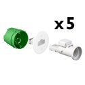 Lot de 5 Boîtes d'applique DCL Ø54 mm douille DCL E27