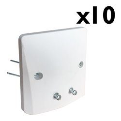 Lot de 10 sorties de câbles ECO à grilles IP21 32A Vis apparentes