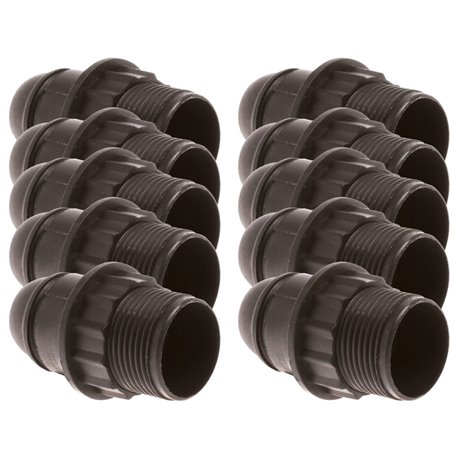 Lot de 10 Douilles E14 Double bague noire