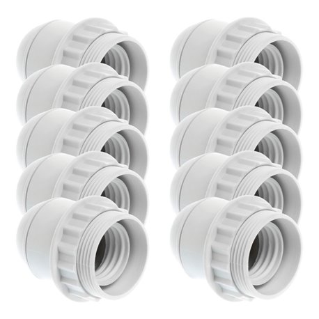 Lot de 10 Douilles E14 Double bague blanche 62135 Eur'ohm