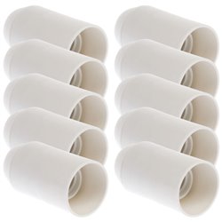 Lot de 10 Douilles E14 Simple bague blanche