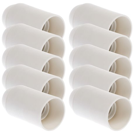 Lot de 10 Douilles E14 Simple bague blanche
