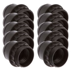 Lot de 10 Douilles E27 Double bague noire
