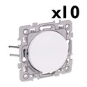 Lot de 10 Commandes Poussoir à fermeture avec griffes Blanc