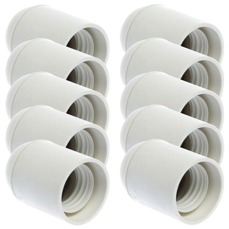 Lot de 10 Douilles E27 Simple bague blanche