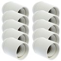Lot de 10 Douilles E27 Simple bague blanche