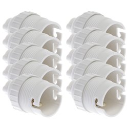 Lot de 10 Douilles B22 Simple bague plastique