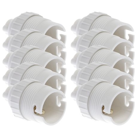 Lot de 10 Douilles B22 Simple bague plastique