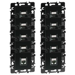 Lot de 10 prises RJ45 Grade 2 TV Cat 6 STP Anthracite