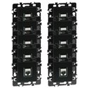 Lot de 10 prises RJ45 Grade 2 TV Cat 6 STP Anthracite