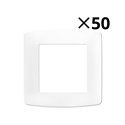 Pack de 50 plaques de finition 1 poste Blanc