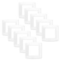 Lot de 10 Plaques de finition Blanc 1 poste