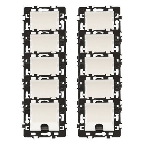 Lot de 10 sorties de câbles 20A Vis non apparentes Blanc pour 618 95 Lot de 10 sorties de câbles 20A Vis non apparentes Blanc pour 618 95