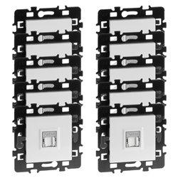 Lot de 10 prises RJ45 FTP Cat6 Grade1 Blanc