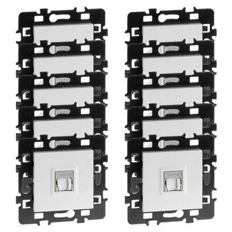 Lot de 10 prises RJ45 FTP Cat6 Grade1 Blanc