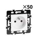 Pack de 50 prises 16A 2P+T Blanc