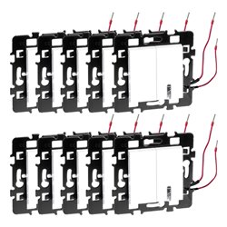 Lot de 10 Commandes Combiné va et vient avec et sans voyant Blanc