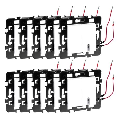Lot de 10 Commandes Combiné va et vient avec et sans voyant Blanc Lot de 10 Commandes Combiné va et vient avec et sans voyant Blanc