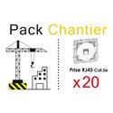 Pack de 20 Prises RJ45 UTP Cat5E Blanc