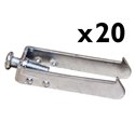 Lot de 20 Griffes de fixation + vis standard