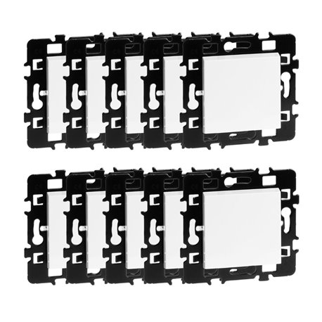 Lot de 10 Commandes Interrupteur/va et vient sans voyant Blanc Lot de 10 Commandes Interrupteur/va et vient sans voyant Blanc