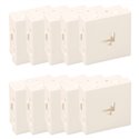 Lot de 10 Supports de prises Pour noyaux RJ45 Blanc