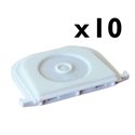Lot de 10 Passe-fils 1 entrée Blanc