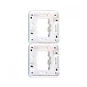 Cadre support Double vertical pour interrupteurs/prises Blanc