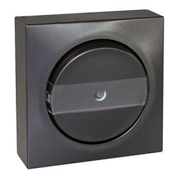 Commande Bouton poussoir avec voyant avec porte étiquette Gris