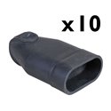 Lot de 10 Prolongateurs 6A entrée de câble droite Noir