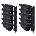 Lot de 10 Prolongateurs 16A 2P+T avec volets Noir