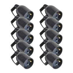 Lot de 10 Prolongateurs 16A 2P+T plastique à coiffe avec anneau Noir