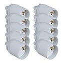 Lot de 10 Prolongateurs 16A 2P+T plastique à coiffe Gris