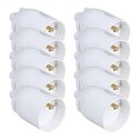 Lot de 10 Prolongateurs 16A 2P+T plastique à coiffe Blanc