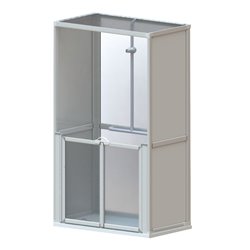 Cabine de douche Access Option M 90x90 cm receveur Braddan à pompe