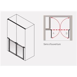 Cabine de douche Access Option M 100x70 cm receveur Braddan à pompe