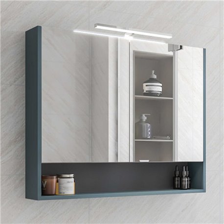 Armoire de toilette Ancodesign 2 portes bleu azur mat